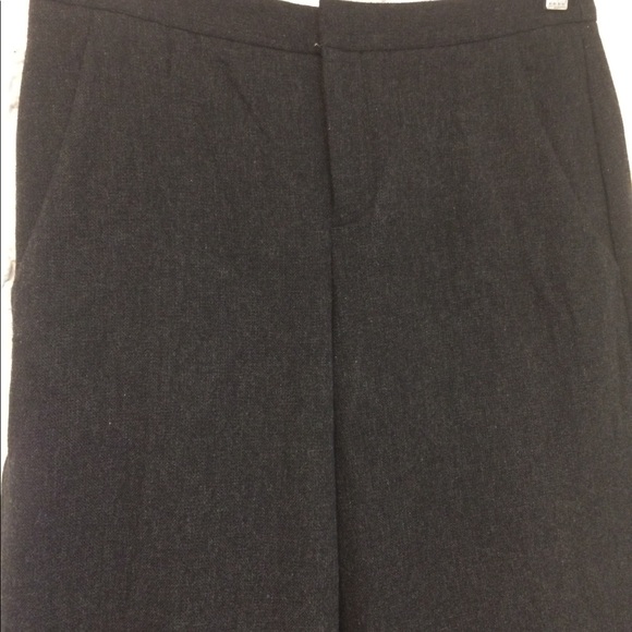 Helmut Lang cashmere flannel wide leg trousers charcoal gray size 2 - Picture 2 of 7